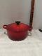 Le Creuset #18 Dutch Oven Red 7 Inch 2 Qt Round With Lid Near Mint