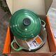 Le Creuset #18 Round Dutch Oven Tradition 2 Qt Rare Color Bamboo Nib R108