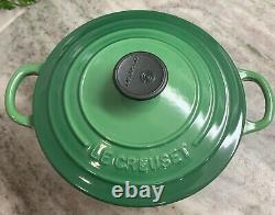 Le Creuset #18 Round Dutch Oven Tradition 2 Qt RARE COLOR Bamboo NIB R108