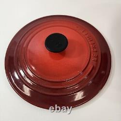 Le Creuset #22 Dutch Oven with Lid Red 3.5 Quart Made in France Enamel Cast Iron