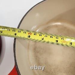 Le Creuset #22 Dutch Oven with Lid Red 3.5 Quart Made in France Enamel Cast Iron