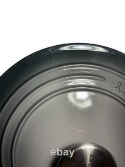 Le Creuset #22 Signature Cast Iron Shallow Round Dutch Oven in Oyster Gray + Lid