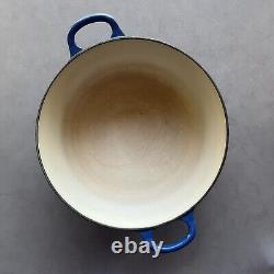 Le Creuset #24 Dutch Oven Cobalt Blue cast iron Luxury RARE