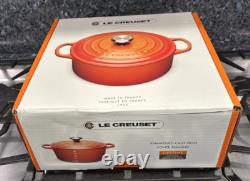 Le Creuset #24 Dutch Oven with Lid Red 3.5 Quart Made in France Enamel Cast Iron