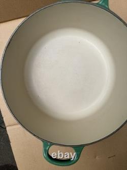 Le Creuset 24 Green Enameled Cast Iron 4.5 Qt Stockpot French Dutch Oven Pan Lid