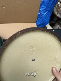 Le Creuset 24 Green Enameled Cast Iron 4.5 Qt Stockpot French Dutch Oven Pan Lid