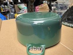 Le Creuset 24 Green Enameled Cast Iron 4.5 Qt Stockpot French Dutch Oven Pan Lid