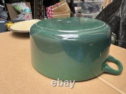 Le Creuset 24 Green Enameled Cast Iron 4.5 Qt Stockpot French Dutch Oven Pan Lid
