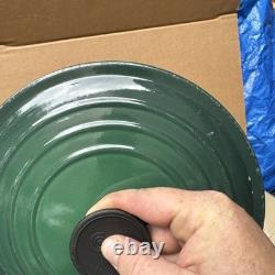 Le Creuset 24 Green Enameled Cast Iron 4.5 Qt Stockpot French Dutch Oven Pan Lid