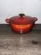 Le Creuset #24 Red Enameled Cast Iron Dutch Oven 4.5 Quarts With Lid