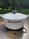 Le Creuset #24 White Enamel French Dutch Oven