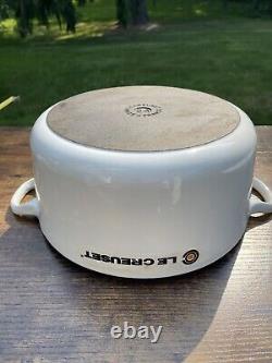 Le Creuset #24 White Enamel French DUTCH OVEN