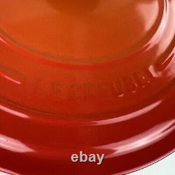 Le Creuset 26 5.5 qt Round Signature Dutch Oven Orange Enameled Cast Iron France