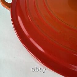 Le Creuset 26 5.5 qt Round Signature Dutch Oven Orange Enameled Cast Iron France