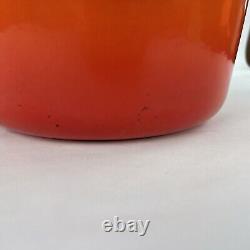 Le Creuset 26 5.5 qt Round Signature Dutch Oven Orange Enameled Cast Iron France