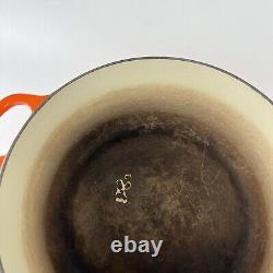 Le Creuset 26 5.5 qt Round Signature Dutch Oven Orange Enameled Cast Iron France