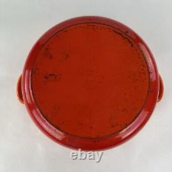 Le Creuset 26 5.5 qt Round Signature Dutch Oven Orange Enameled Cast Iron France