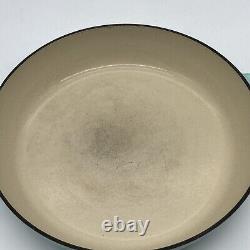 Le Creuset 26 Braiser Pan Enameled Cast Iron 10 Blue France Domed Lid Is Warped