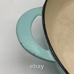 Le Creuset 26 Braiser Pan Enameled Cast Iron 10 Blue France Domed Lid Is Warped