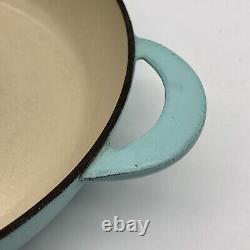 Le Creuset 26 Braiser Pan Enameled Cast Iron 10 Blue France Domed Lid Is Warped