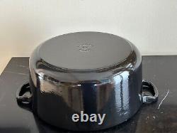 Le Creuset #26 Cast Iron Enameled 5.5 qt Black Dutch Oven without Lid