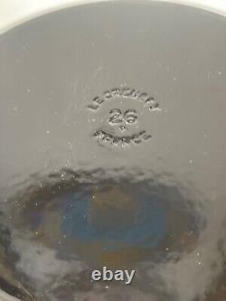 Le Creuset #26 Cast Iron Enameled 5.5 qt Black Dutch Oven without Lid