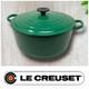 Le Creuset #26 Dutch Oven 5.5 Qt 5.3 L Forest Green Withlid Enameled Cast Iron