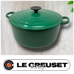 Le Creuset #26 Dutch Oven 5.5 Qt 5.3 L Forest Green withLid Enameled Cast Iron