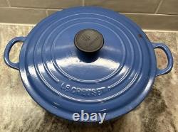 Le Creuset #26 Dutch Oven Blue 5.5 Qt VTG READ