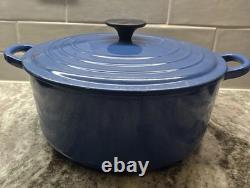 Le Creuset #26 Dutch Oven Blue 5.5 Qt VTG READ