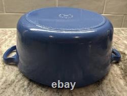 Le Creuset #26 Dutch Oven Blue 5.5 Qt VTG READ