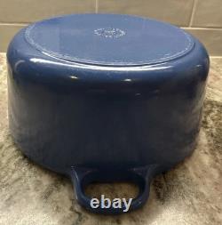 Le Creuset #26 Dutch Oven Blue 5.5 Qt VTG READ