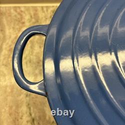 Le Creuset #26 Dutch Oven Blue 5.5 Qt VTG READ