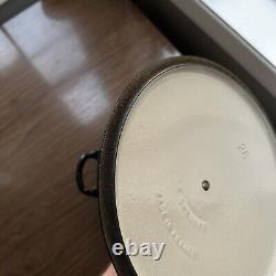 Le Creuset #26 Round Dutch Oven France Enamel Pot Black Charcoal F 5.5 Lid VTG