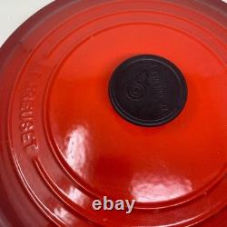 Le Creuset #28 Dutch Oven 7.25 Qt 6.7 L Cherry Red withLid Enameled Cast Iron