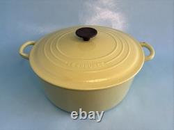 Le Creuset 28 Dutch Oven 7.25 Qt Lime Green Enameled Cast Iron Made in France