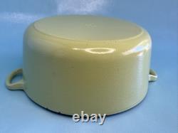Le Creuset 28 Dutch Oven 7.25 Qt Lime Green Enameled Cast Iron Made in France