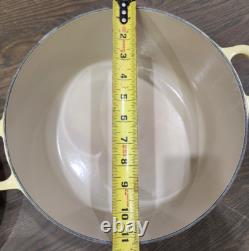 Le Creuset #28 Dutch Oven 7.25 qts. YELLOW Round withLid Cast Iron JH1