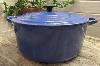 Le Creuset #28 Dutch Oven 7.5 Qts. Blue Round Withlid Cast Iron R107 Exceptional