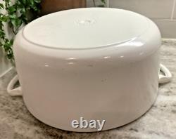Le Creuset #28 Dutch Oven 7.5 qts. White Round withLid Cast Iron R96