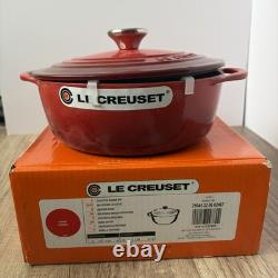 Le Creuset 2 3/4 Qt Round Dutch Oven Cocotte Cherry Red Enameled Cast Iron NEW
