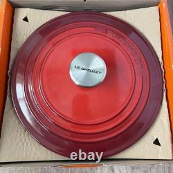 Le Creuset 2 3/4 Qt Round Dutch Oven Cocotte Cherry Red Enameled Cast Iron NEW