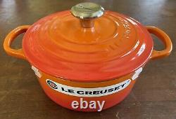 Le Creuset 2qt Dutch Oven Pot With Lid Brand New Classic Flame Orange