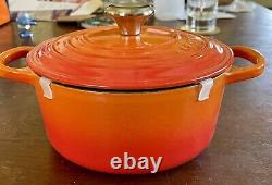 Le Creuset 2qt Dutch Oven Pot With Lid Brand New Classic Flame Orange