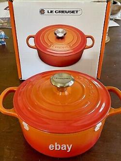 Le Creuset 2qt Dutch Oven Pot With Lid Brand New Classic Flame Orange