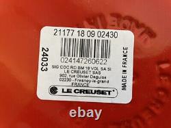 Le Creuset 2qt Dutch Oven Pot With Lid Brand New Classic Flame Orange