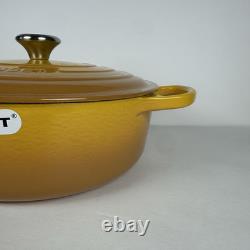 Le Creuset #30 Cast Iron Signature Round Wide Dutch Oven 6.75 Qt Nectar NWOB