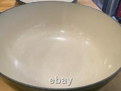 Le Creuset #32 Enamel Cast Iron Casserole Pan Dutch Oven Emerald Green withLid