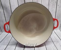 Le Creuset #34 Dutch Oven Round Cast Iron 13.25 QT. Burgundy Red