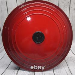 Le Creuset #34 Dutch Oven Round Cast Iron 13.25 QT. Burgundy Red